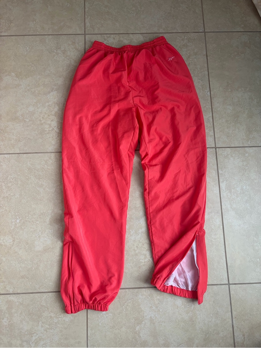Reebok vintage orange/red Track Joggers with Side Zips